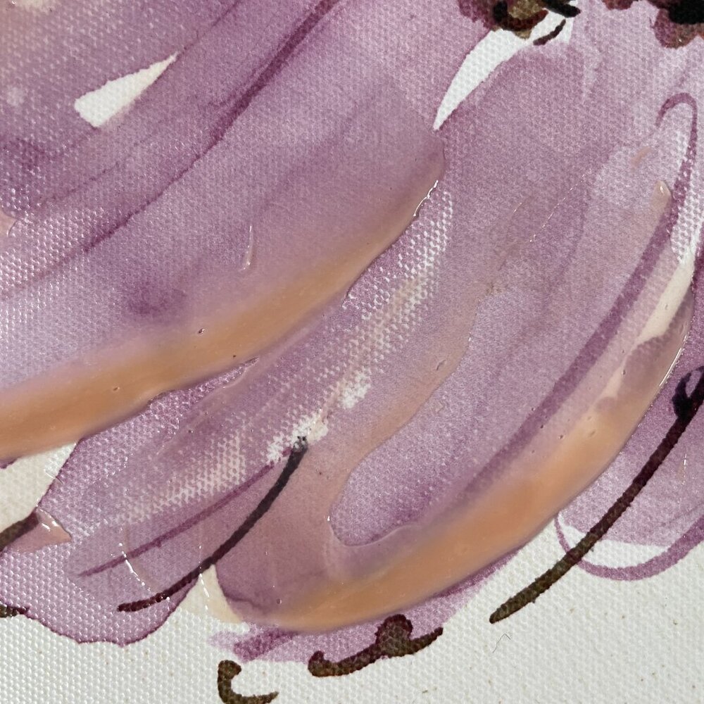 Pela Studio Beautiful Gray & Purple Blooming Flower Set 14"x14" Stretched Canvas - Picture 6 of 16